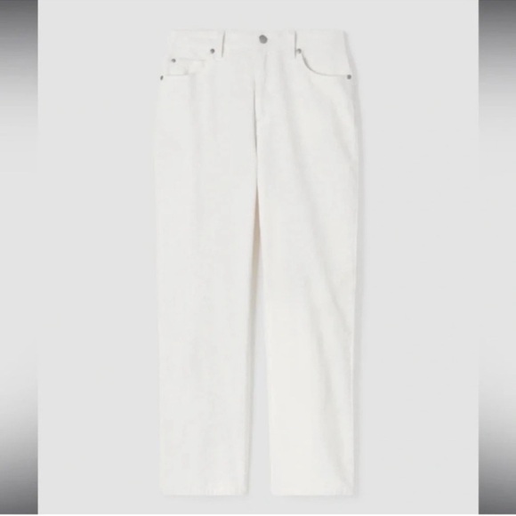 EILEEN FISHER Organic Cotton Stretch Corduroy Straight Pant Ankle Length Size 12 - Picture 1 of 14